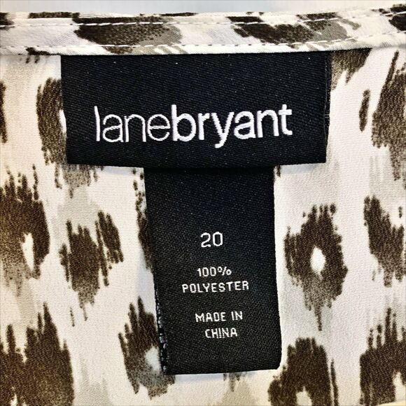 Lane Bryant Leopard Print Top Blouse Sequin Flutter Sleeve Ruffle Peplum Size 20 - Picture 4 of 6